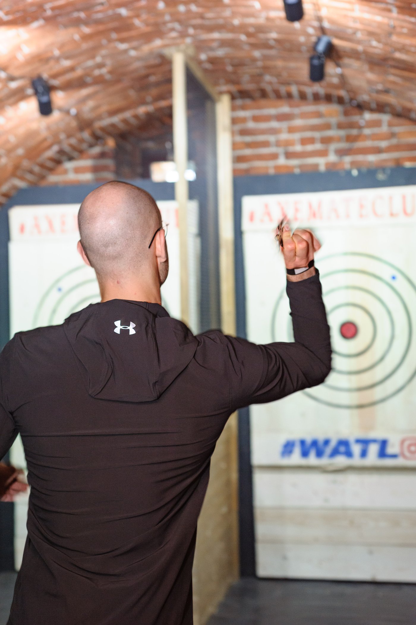 Historic brick arches at Axe Mate Club